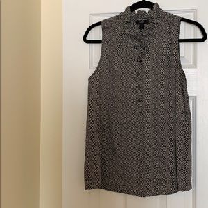 Silk herringbone pattern blouse